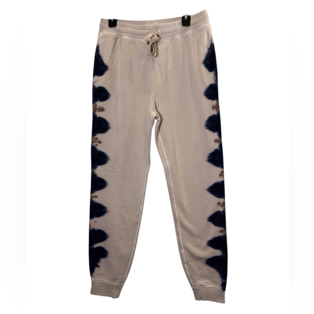 Richer Poorer Unisex Cream Blue Tie Dye Patterned Loungewear Joggers sz L